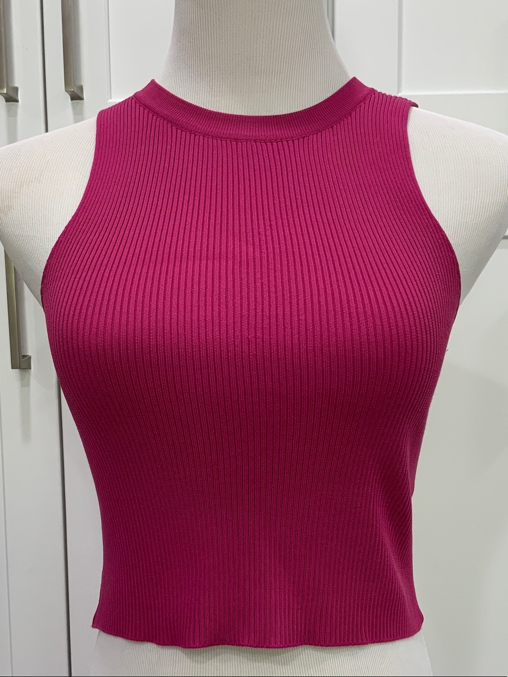 Sincerely Jules Fuchsia Ribbed Tank Top